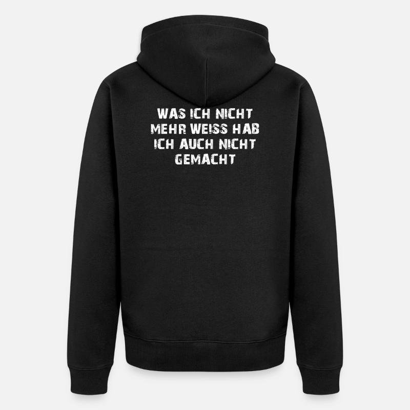 Je ne sais plus ce que je ne sais plus - Veste à capuche bio Premium Unisexe - noir