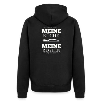 Ma cuisine Mes règles - Veste à capuche bio Premium Unisexe - noir - Dos - Nico (187cm)