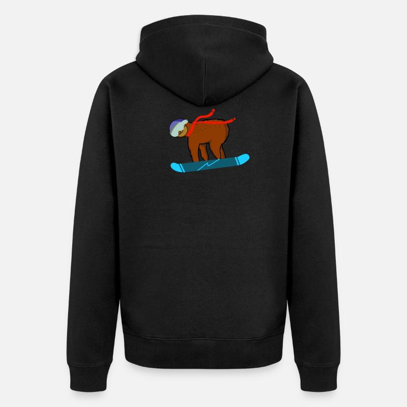 Paresse de snowboard - Veste à capuche bio Premium Unisexe - noir