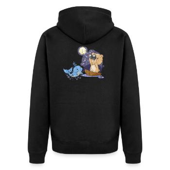 Teddy Bear Sailor Capitaine Ahoi Bateau de voyage - Veste à capuche bio Premium Unisexe - noir - Dos - Nico (187cm)
