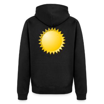 soleil - Veste à capuche bio Premium Unisexe - noir - Dos - Nico (187cm)
