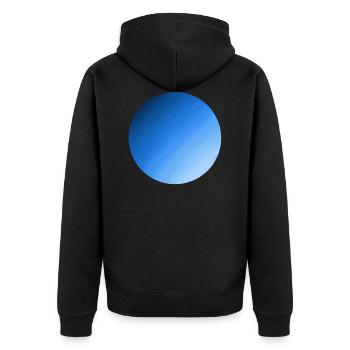 Sample 23 - Unisex Premium Organic Zip Hoodie - black - Back - Nico (187cm)