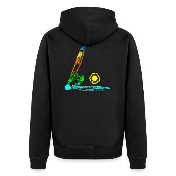 planche à voile - Veste à capuche bio Premium Unisexe - noir - Dos - Nico (187cm)