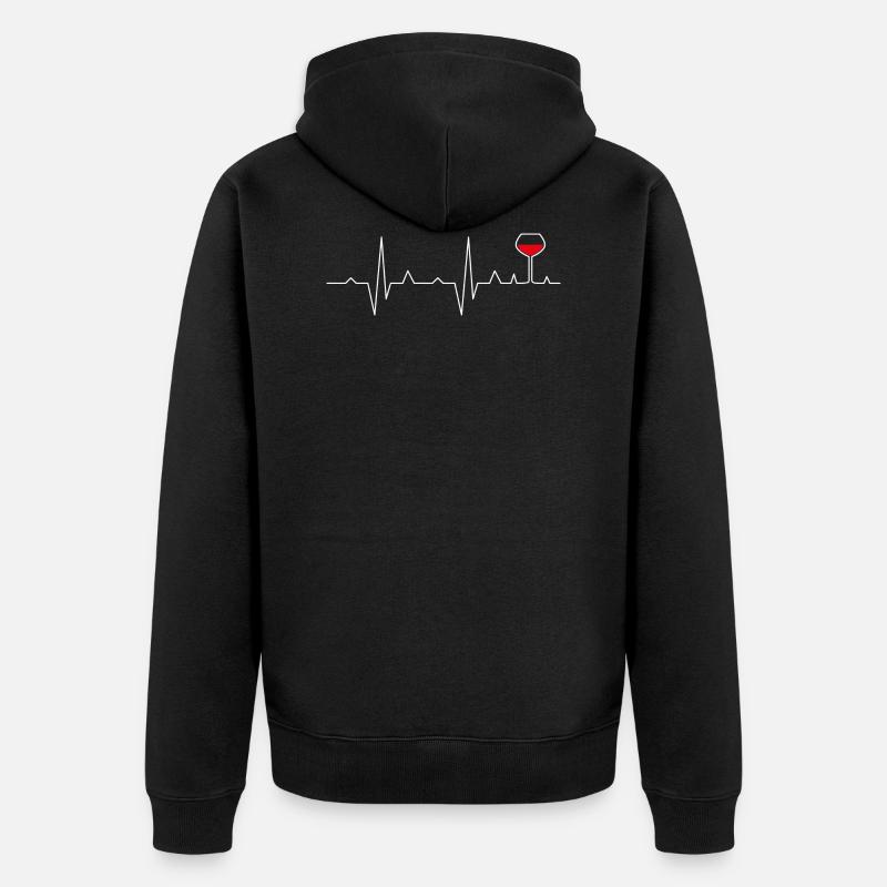 Verre à vin blanc - Veste à capuche bio Premium Unisexe - noir