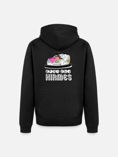 Kirmes Fahrgeschäft autoscooter Boxauto - Unisex Premium Bio Zip Hoodie - Schwarz