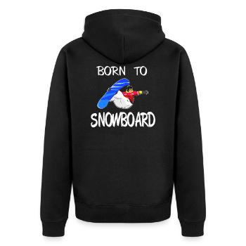 Snowboard Adventure Love Idée Cadeau Hiver - Veste à capuche bio Premium Unisexe - noir - Dos - Nico (187cm)