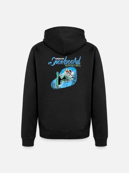 Snowboard Snowboarden - Unisex Premium Bio Zip Hoodie - Schwarz