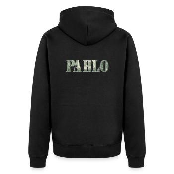 Pablo - Veste à capuche bio Premium Unisexe - noir - Dos - Nico (187cm)