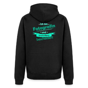 photographe - Veste à capuche bio Premium Unisexe - noir - Dos - Nico (187cm)