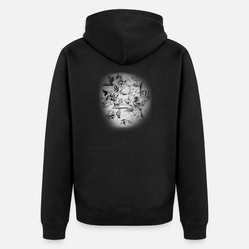 L'éveil du rêve - Veste à capuche bio Premium Unisexe - noir