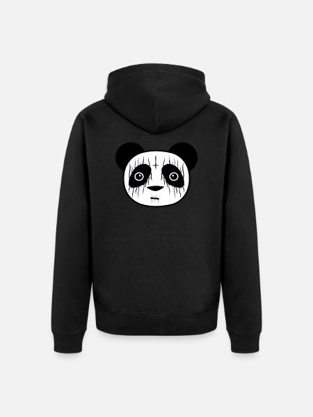 Metal Panda - Unisex Premium Bio Zip Hoodie - Schwarz