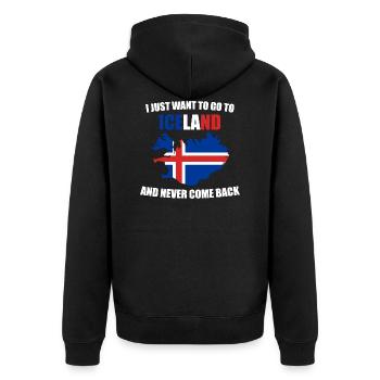 Islande - Veste à capuche bio Premium Unisexe - noir - Dos - Nico (187cm)