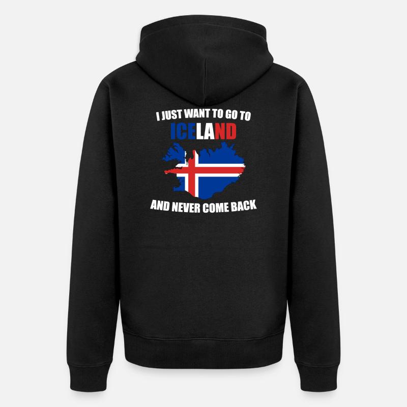Islande - Veste à capuche bio Premium Unisexe - noir