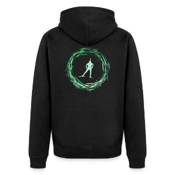 biathlon - Veste à capuche bio Premium Unisexe - noir - Dos - Nico (187cm)