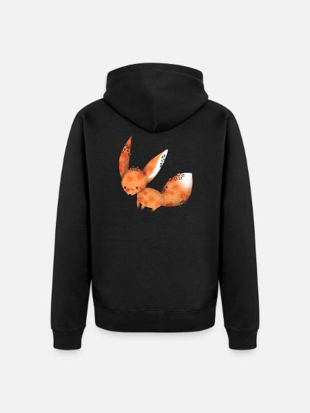 Creative Foxy - Unisex Premium Organic Zip Hoodie - black