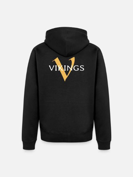 Vikings - Unisex Premium Organic Zip Hoodie - black