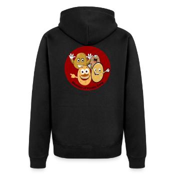 Member of potato gang - Unisex Premium Organic Zip Hoodie - black - Back - Nico (187cm)