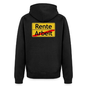 Enseigne de retraite - Veste à capuche bio Premium Unisexe - noir - Dos - Nico (187cm)