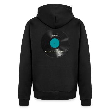 vinyle - Veste à capuche bio Premium Unisexe - noir - Dos - Nico (187cm)
