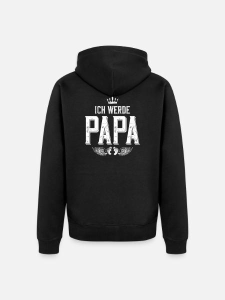 I will crown dad - Unisex Premium Organic Zip Hoodie - black