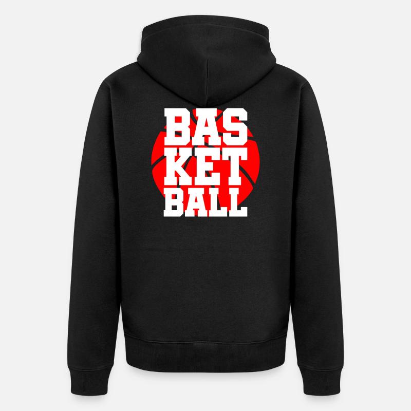 Basket-ball Slam Dunk Rebound cadeau - Veste à capuche bio Premium Unisexe - noir