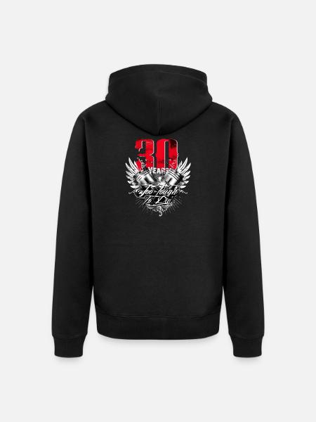 Motorcycle - 30 years - Unisex Premium Organic Zip Hoodie - black