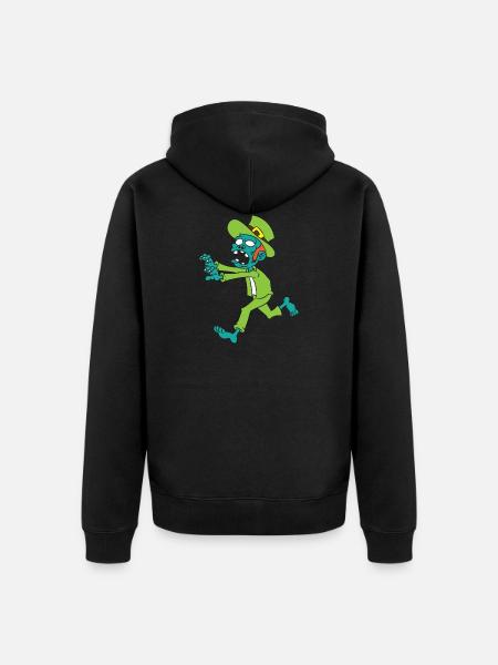 Zombie Leprechaun - Unisex Premium Organic Zip Hoodie - black