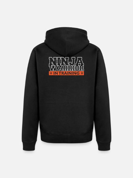 Ninja Warrior in Training - Unisex Premium Bio Zip Hoodie - Schwarz