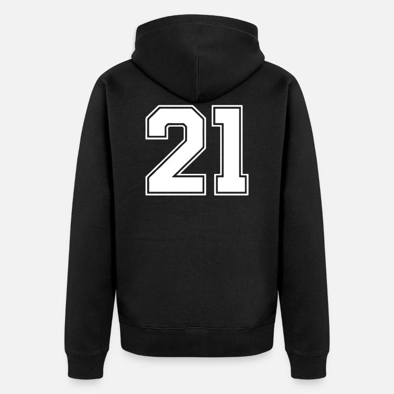 21 - Veste à capuche bio Premium Unisexe - noir