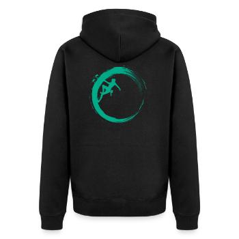 Bouldering - Veste à capuche bio Premium Unisexe - noir - Dos - Nico (187cm)