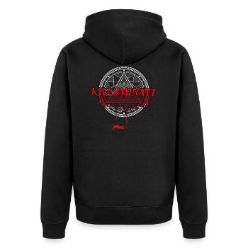 killuminati - Veste à capuche bio Premium Unisexe - noir - Dos - Nico (187cm)
