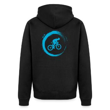 coureur - Veste à capuche bio Premium Unisexe - noir - Dos - Nico (187cm)