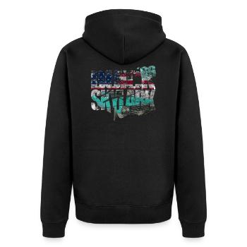 Buick Skylark 1966 Convertible - Unisex Premium Bio Zip Hoodie - Schwarz - Hinten - Nico (187cm)