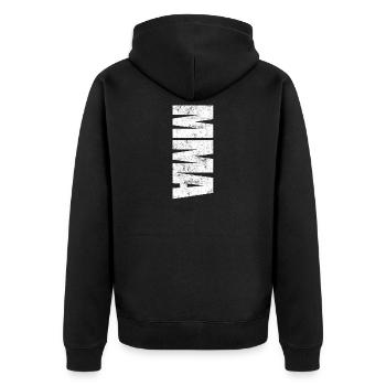 Mma mixed martial arts sport - Unisex Premium Bio Zip Hoodie - Schwarz - Hinten - Nico (187cm)