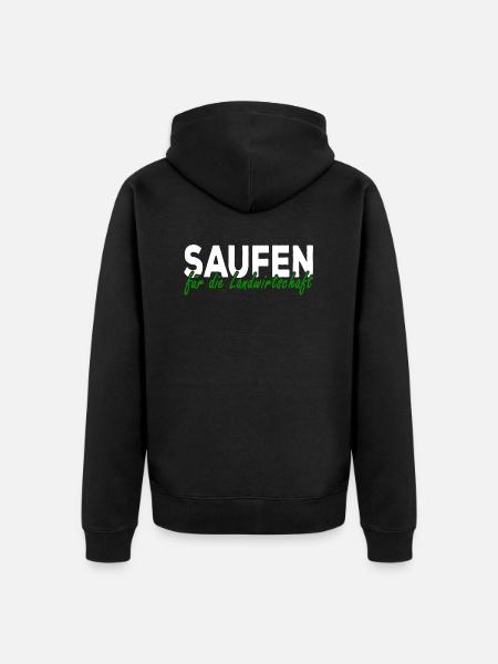 FARMER - Unisex Premium Organic Zip Hoodie - black