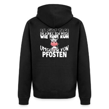 Vache Vaches - Veste à capuche bio Premium Unisexe - noir - Dos - Nico (187cm)