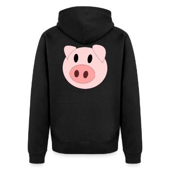 C’est un porc. - Veste à capuche bio Premium Unisexe - noir - Dos - Nico (187cm)