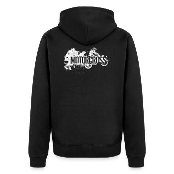 motocross dit - Veste à capuche bio Premium Unisexe - noir - Dos - Nico (187cm)