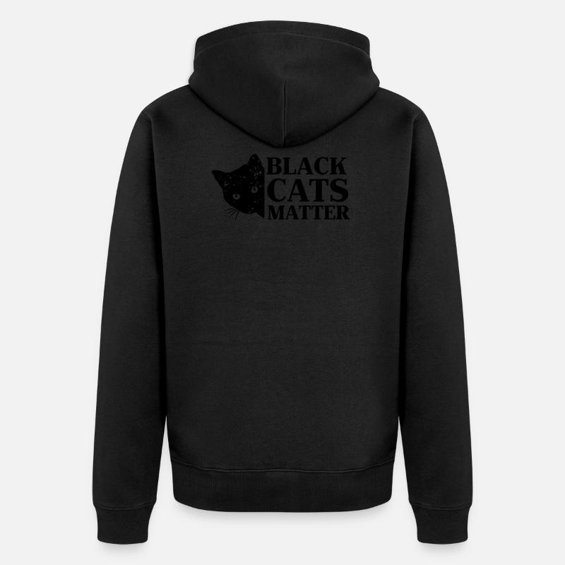 Chat noir - Veste à capuche bio Premium Unisexe - noir