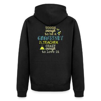 Drôle professeur de chimie disant fan de chimie - Veste à capuche bio Premium Unisexe - noir - Dos - Nico (187cm)