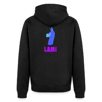 Lami das Lama - Veste à capuche bio Premium Unisexe - noir - Dos - Nico (187cm)