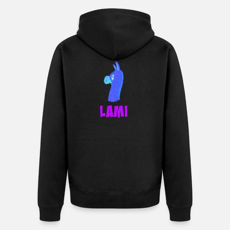 Lami das Lama - Veste à capuche bio Premium Unisexe - noir