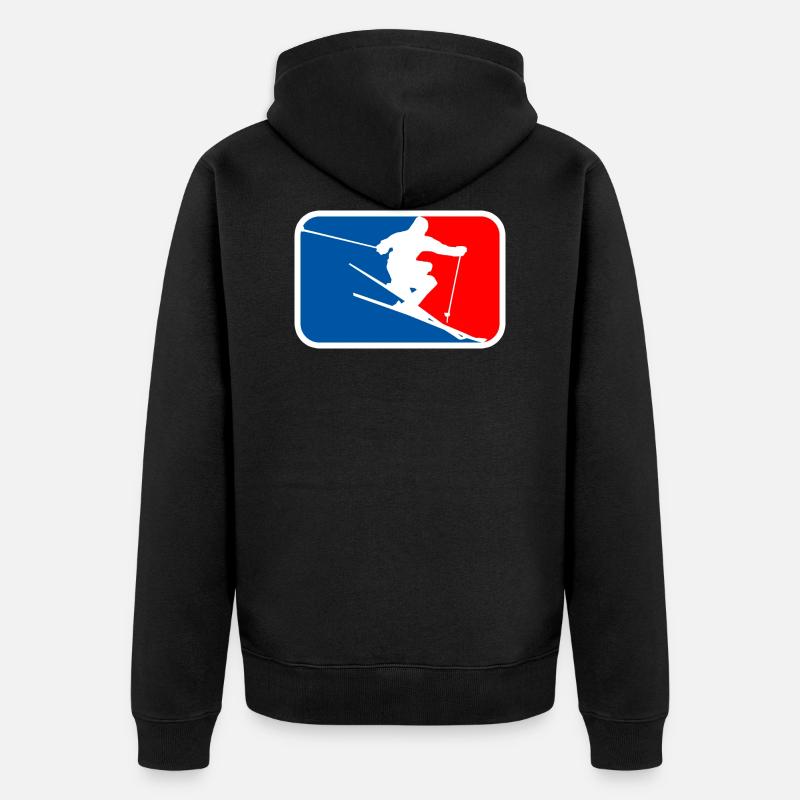 logo de ski - Veste à capuche bio Premium Unisexe - noir