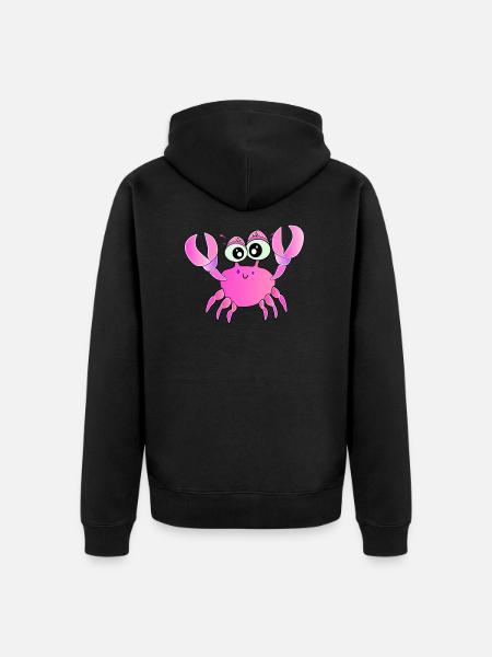 Crabes - Berta le Crabe - Veste à capuche bio Premium Unisexe - noir