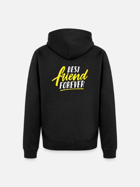 Best friend forever - Unisex Premium Organic Zip Hoodie - black