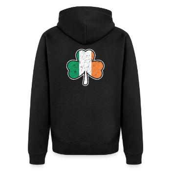 Trèfle irlandais - Veste à capuche bio Premium Unisexe - noir - Dos - Nico (187cm)