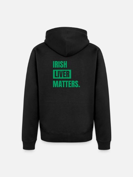 Irish liver irish liver - Unisex Premium Organic Zip Hoodie - black