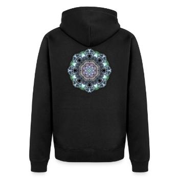 Goa - Unisex Premium Bio Zip Hoodie - Schwarz - Hinten - Nico (187cm)