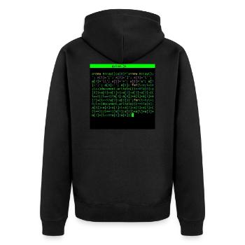 quine javascript - Veste à capuche bio Premium Unisexe - noir - Dos - Nico (187cm)