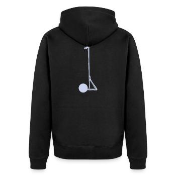 Yoga Strichmänchen Sālamba Sarvāṅgāsana Geschenk - Unisex Premium Bio Zip Hoodie - Schwarz - Hinten - Nico (187cm)